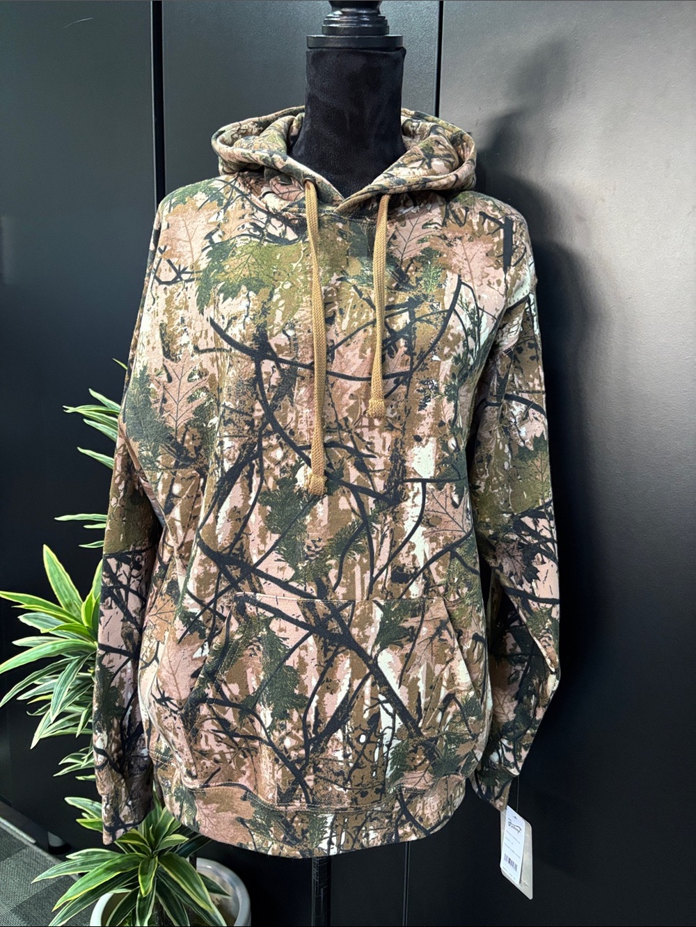 U.S. Vintage Camo Olive pullover hoodie,fleece lined,warm